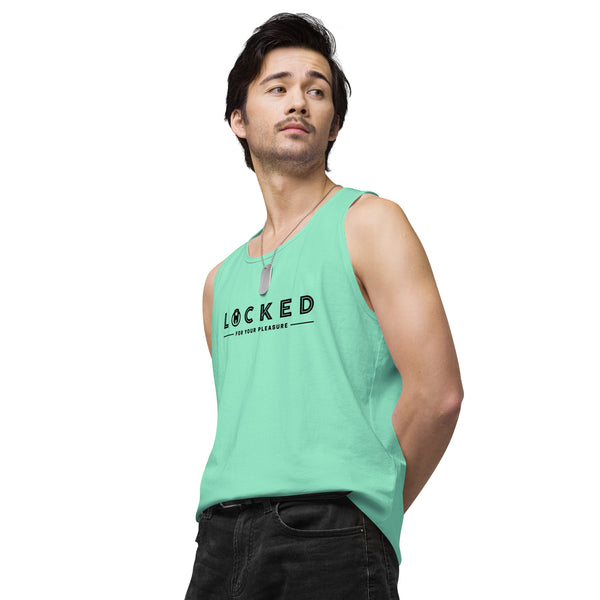 LOCKED for your pleasure Chastity Celebration Men’s premium tank top