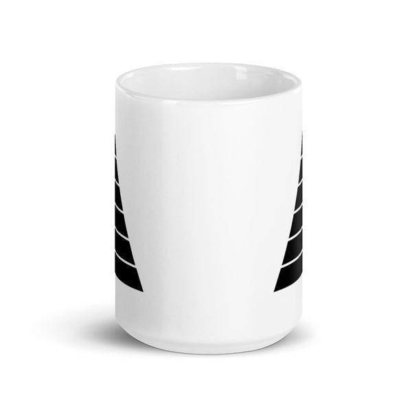 Hierarchy Logo White glossy mug