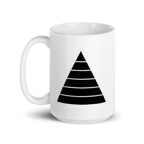 Hierarchy Logo White glossy mug