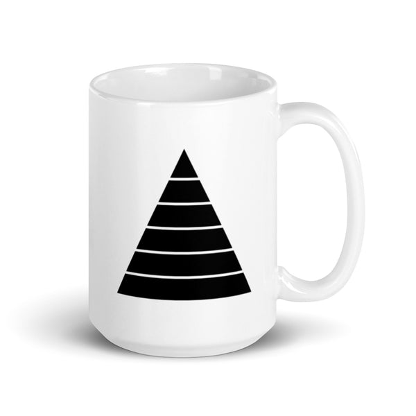 Hierarchy Logo White glossy mug